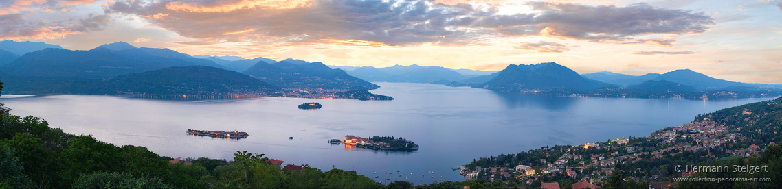 Blick auf Isola Bella am Abend am Abend Blick auf Isola Bella am Abend am Abend