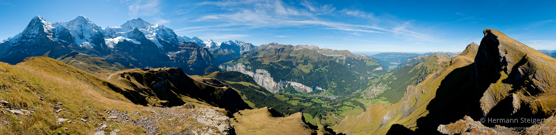 Blick vom Lauberhorn auf Eiger, Mönch und Jungfrau 1 Blick vom Lauberhorn auf Eiger, Mönch und Jungfrau 1