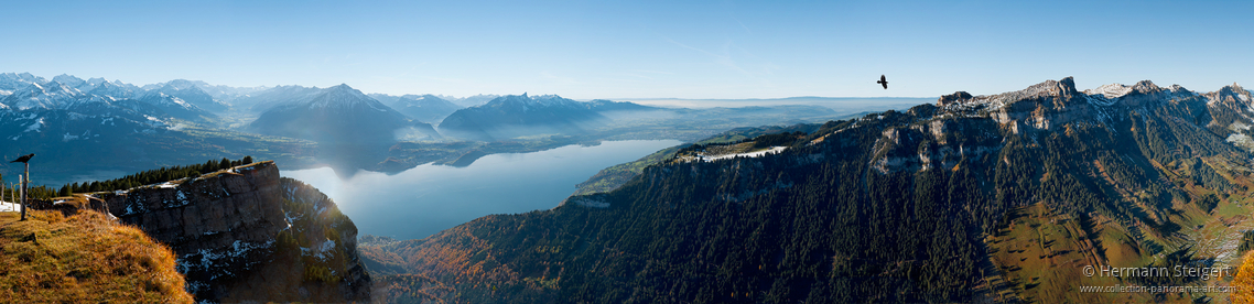 Blick vom Niederhorn auf den Thunersee