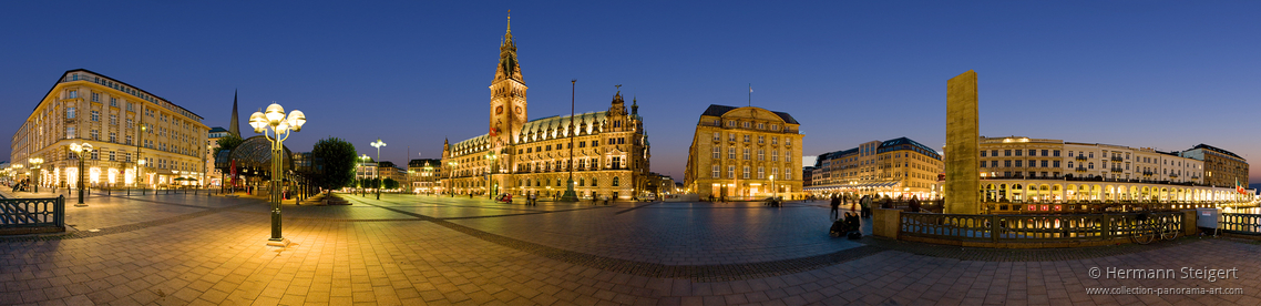 Hamburger Rathausmarkt und Alsterarkaden Hamburger Rathausmarkt und Alsterarkaden