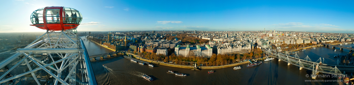 View of London from the top of London Eye