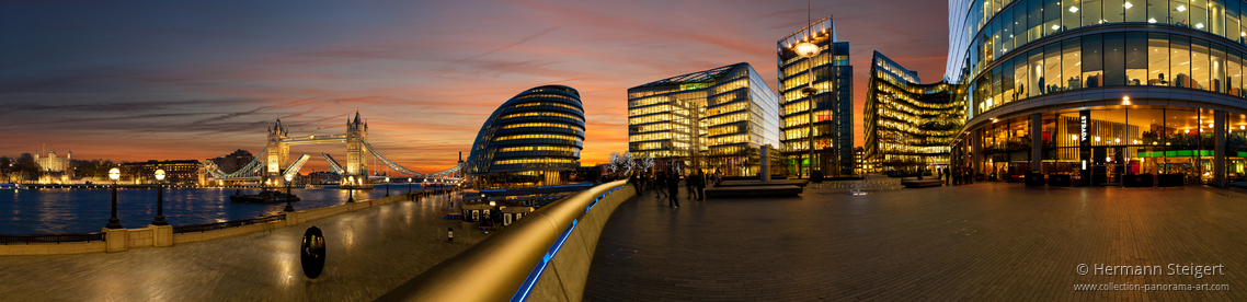  View of London with the Tower Bridge in the background