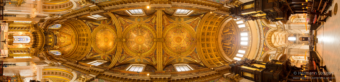 View of the mosaics in the Quire