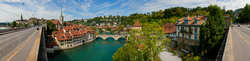 Blick auf die Berner Altstadt und die Aare