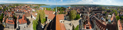 Blick vom Münster auf Konstanz und den Bodensee