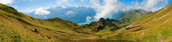 Die Dampfeisenbahn auf dem Weg zum Rothorn