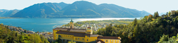 Locarno - Blick auf Madonna del Sasso und die Stadt