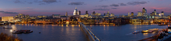 View from Tate Modern on the Millenium Bridge and St Pauls Cathedral in the background